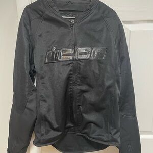 ICON Hooligan2 Stealth Jacket Black SZ L Motorcycle Dirt Bike Racing
